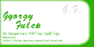 gyorgy fulep business card